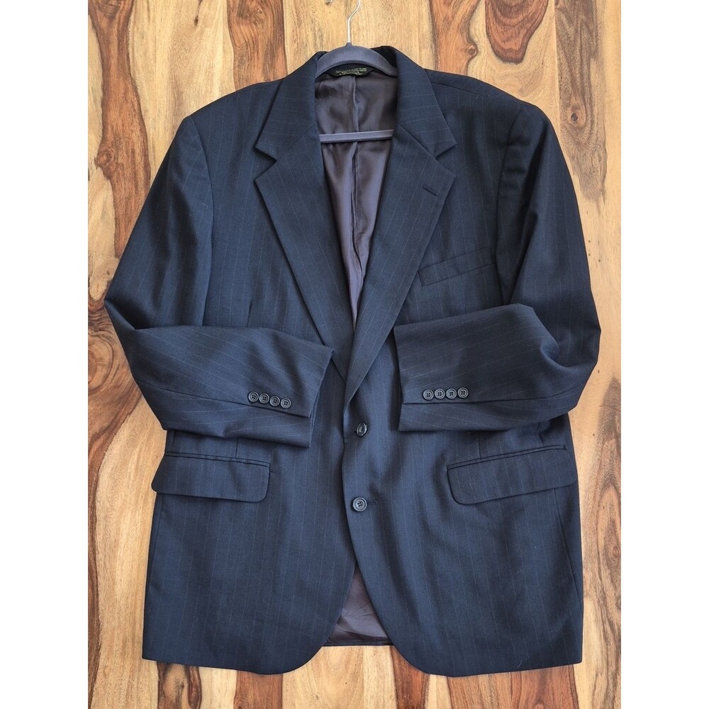 Deansgate  Vtg. Wool Pinstripe, Smooth Blazer Sz 48 Long